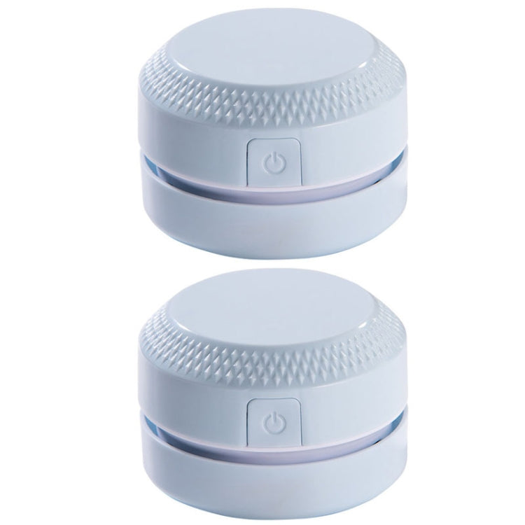 2PCS Desktop Mini Vacuum Cleaner Rubber Confetti Keyboard Cleaner(Blue) by buy2fix