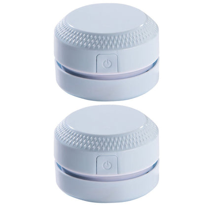 2PCS Desktop Mini Vacuum Cleaner Rubber Confetti Keyboard Cleaner(Blue) by buy2fix
