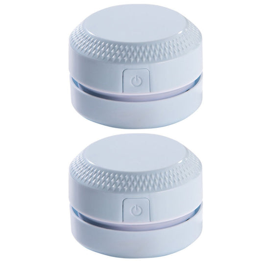 2PCS Desktop Mini Vacuum Cleaner Rubber Confetti Keyboard Cleaner(Blue) by buy2fix