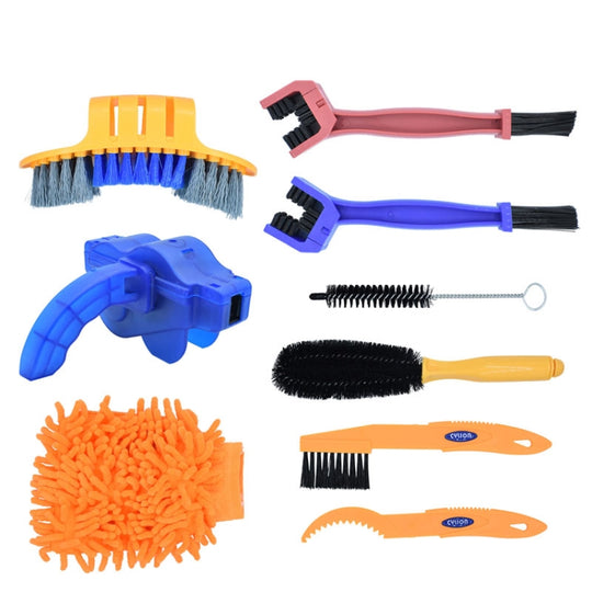 Bike Chain Washer Cleaner Kit Wartungswerkzeug, Spezifikation: 9 in 1