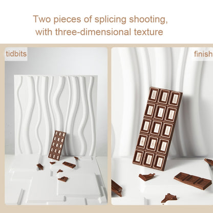 PVC Material Stereo 3D Shooting Background Board Photo Props,50 X 50cm(D105 Ripple White) - Other by buy2fix | Online Shopping UK | buy2fix