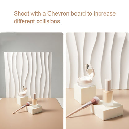 PVC Material Stereo 3D Shooting Background Board Photo Props,50 X 50cm(D081 Waves White) - Other by buy2fix | Online Shopping UK | buy2fix