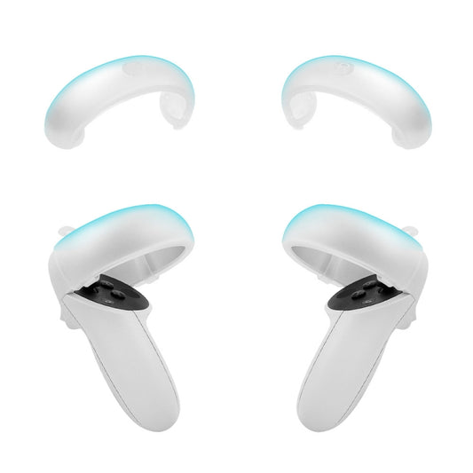 1 Pair  Controller Grip Anti-collision Silicone Ring for Meta Quest 2(Transparent) - VR Accessories by buy2fix | Online Shopping UK | buy2fix