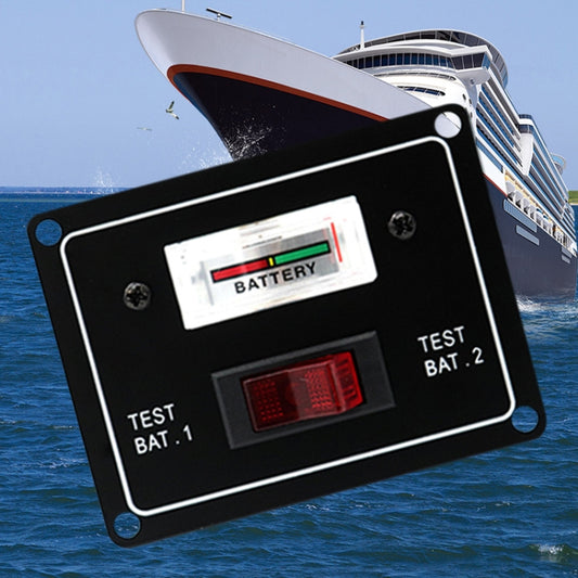 AOS3044 Marine Dual Battery Tester Pointer Voltmeter - Current & Voltage Tester by buy2fix | Online Shopping UK | buy2fix