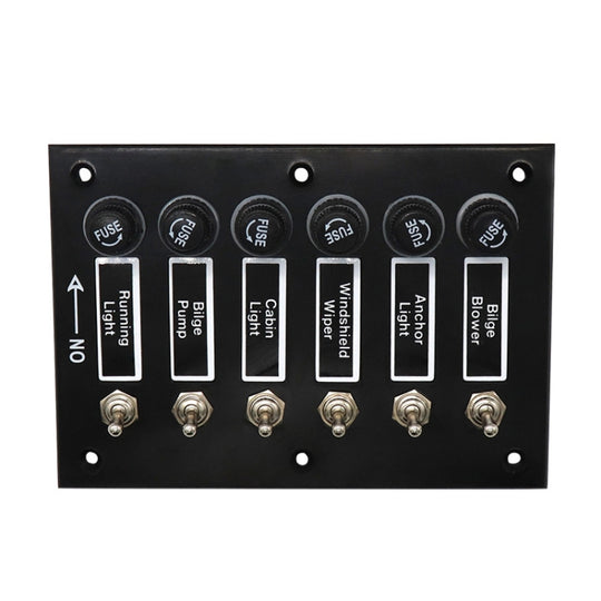 6 Groups Shake Switch AOS3045 Switch Panel Marine Retrofit Each With Independent Fuse Protection