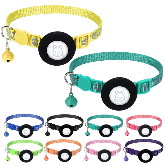 Pet Cat Reflective Collar with Bell for Airtag Tracker(Blue) - Pet Series by buy2fix | Online Shopping UK | buy2fix