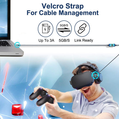USB3.2 Gen1 VR Link Streamline For Oculus Quest 2, Model: C-C+USB3.1 5M - VR Accessories by buy2fix | Online Shopping UK | buy2fix