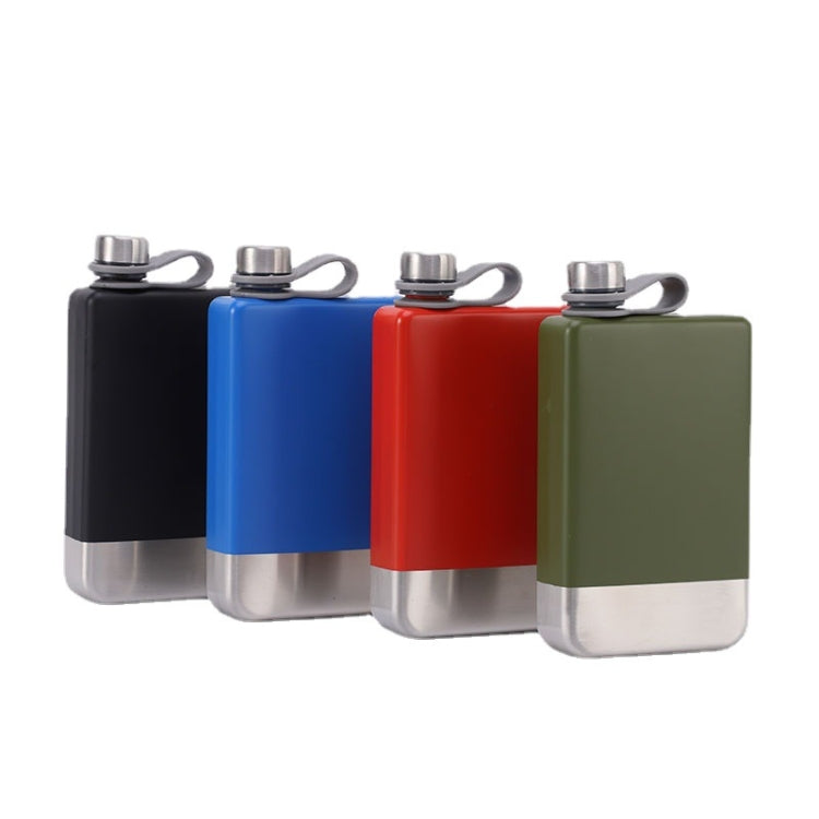 9oz Portable 304 Stainless Steel Flagon Whiskey Vodka Wine Pot Hip Flask(Matte Black) - Condiment Bottles & Hip Flasks by buy2fix | Online Shopping UK | buy2fix