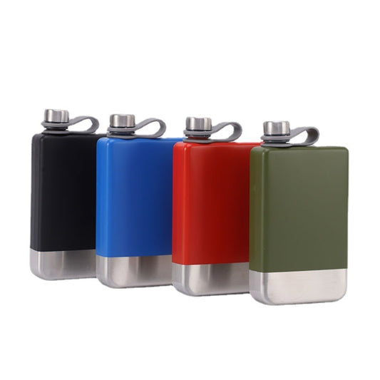 9oz Portable 304 Stainless Steel Flagon Whiskey Vodka Wine Pot Hip Flask(Blue) - Condiment Bottles & Hip Flasks by buy2fix | Online Shopping UK | buy2fix