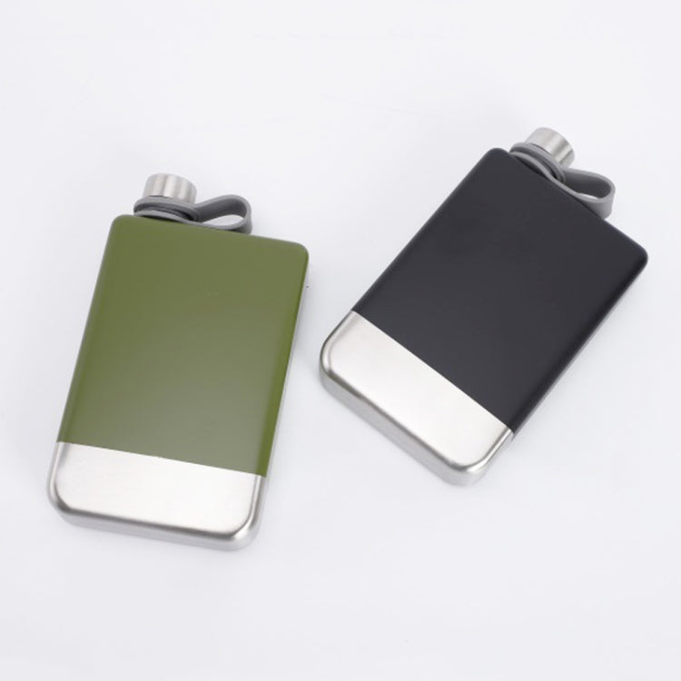 9oz Portable 304 Stainless Steel Flagon Whiskey Vodka Wine Pot Hip Flask(Matte Black) - Condiment Bottles & Hip Flasks by buy2fix | Online Shopping UK | buy2fix