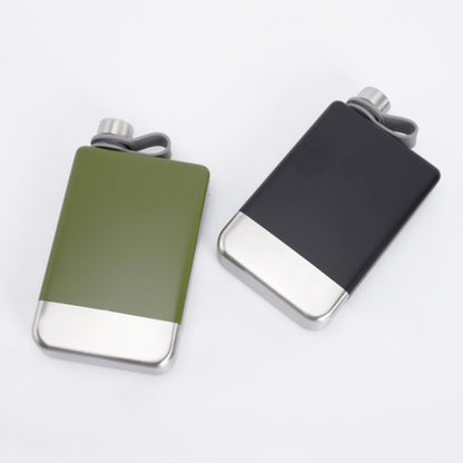9oz Portable 304 Stainless Steel Flagon Whiskey Vodka Wine Pot Hip Flask(Matte Black) - Condiment Bottles & Hip Flasks by buy2fix | Online Shopping UK | buy2fix