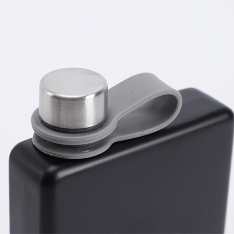 9oz Portable 304 Stainless Steel Flagon Whiskey Vodka Wine Pot Hip Flask(Matte Black) - Condiment Bottles & Hip Flasks by buy2fix | Online Shopping UK | buy2fix
