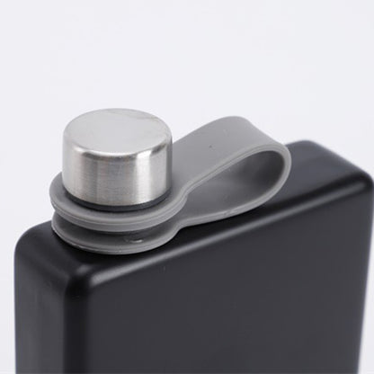 9oz Portable 304 Stainless Steel Flagon Whiskey Vodka Wine Pot Hip Flask(Matte Black) - Condiment Bottles & Hip Flasks by buy2fix | Online Shopping UK | buy2fix