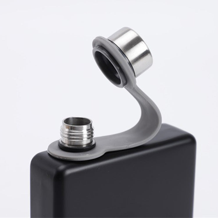 9oz Portable 304 Stainless Steel Flagon Whiskey Vodka Wine Pot Hip Flask(Matte Black) - Condiment Bottles & Hip Flasks by buy2fix | Online Shopping UK | buy2fix