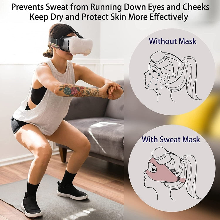 VR Glasses Head-mounted Breathable Sweat-proof Eye Mask(Orange Gray) - VR Accessories by buy2fix | Online Shopping UK | buy2fix