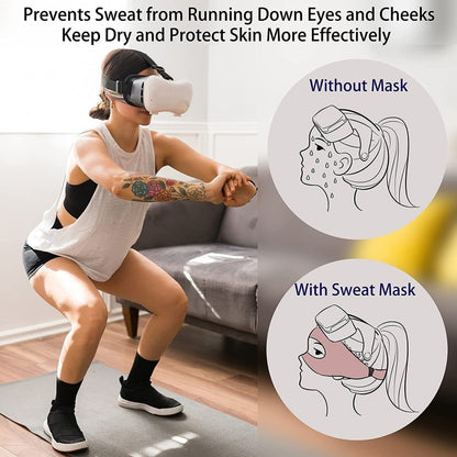 VR Glasses Head-mounted Breathable Sweat-proof Eye Mask(Orange Gray) - VR Accessories by buy2fix | Online Shopping UK | buy2fix