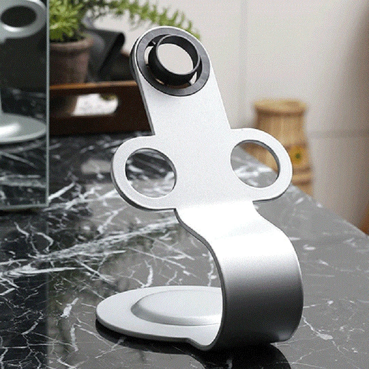 Punch Free Standing Hair Dryer Stand For Dyson 002 Silver - Hair Dryers & Accessories by buy2fix | Online Shopping UK | buy2fix