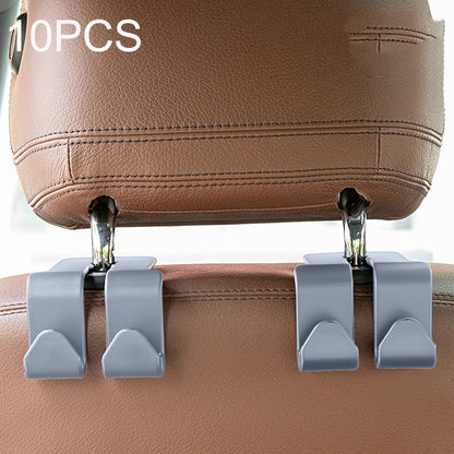 10PCS A-3 Car Hidden Seat Back Hook Multifunctional Rear Phone Holder Hook(Gray) - Auto Fastener & Clips by buy2fix | Online Shopping UK | buy2fix