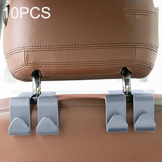 10PCS A-3 Car Hidden Seat Back Hook Multifunctional Rear Phone Holder Hook(Gray) - Auto Fastener & Clips by buy2fix | Online Shopping UK | buy2fix