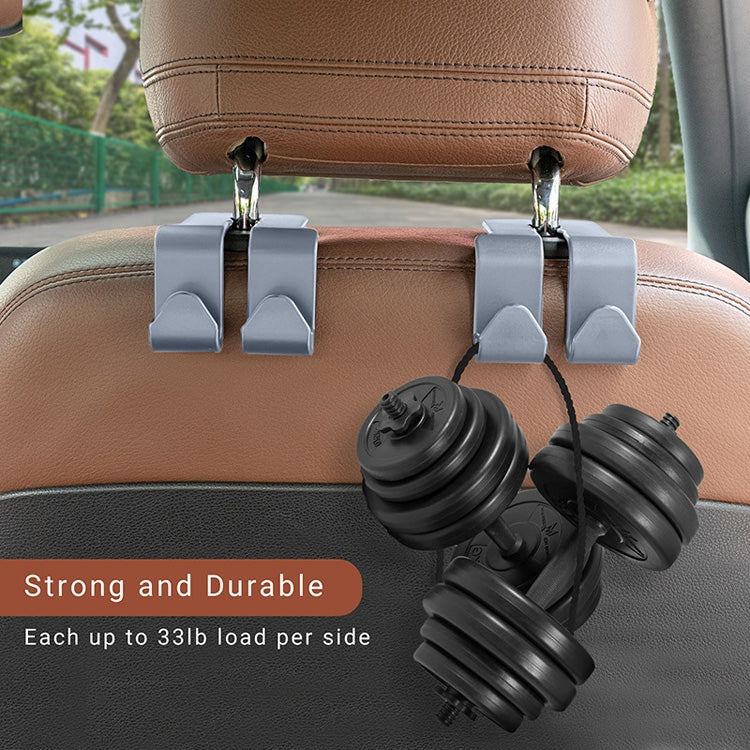 10PCS A-3 Car Hidden Seat Back Hook Multifunctional Rear Phone Holder Hook(Gray) - Auto Fastener & Clips by buy2fix | Online Shopping UK | buy2fix