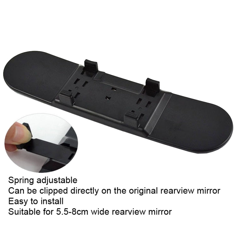 DM-055 28.8cm Car Large Field of View Anti-dazzle Blue Mirror Reversing Curved Rearview Mirror - Interior Mirrors by buy2fix | Online Shopping UK | buy2fix