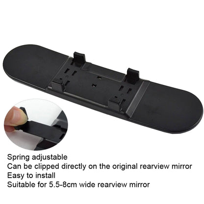 DM-055 28.8cm Car Large Field of View Anti-dazzle Blue Mirror Reversing Curved Rearview Mirror - Interior Mirrors by buy2fix | Online Shopping UK | buy2fix