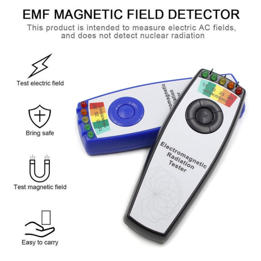 5 LED Electromagnetic Field EMF Gauss Meter Ghost Hunting Detector(Without Battery Blue) - Radiation Detector by buy2fix | Online Shopping UK | buy2fix
