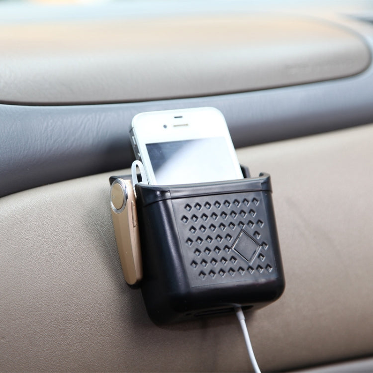 Vehicle Adhesive Mobile Phone Stand Card Cigarette Storage Box, Color: DM-005 Black - Stowing Tidying by buy2fix | Online Shopping UK | buy2fix