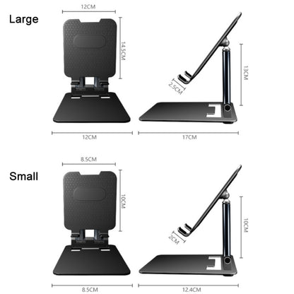 Tablet Mobile Phone Desktop Double Pole Lifting Folding Bracket, Color: Black (Small) - Desktop Holder by buy2fix | Online Shopping UK | buy2fix