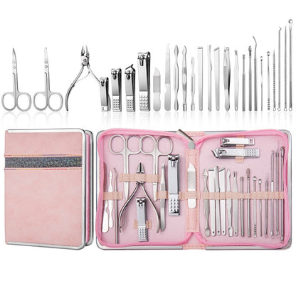 Stainless Steel Nail Clipper Set Beauty Eyebrow Trimmer, Color: 26 PCS/Set Silver - Nail Clipper by buy2fix | Online Shopping UK | buy2fix
