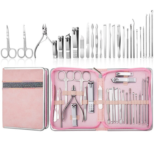 Stainless Steel Nail Clipper Set Beauty Eyebrow Trimmer, Color: 26 PCS/Set Silver - Nail Clipper by buy2fix | Online Shopping UK | buy2fix
