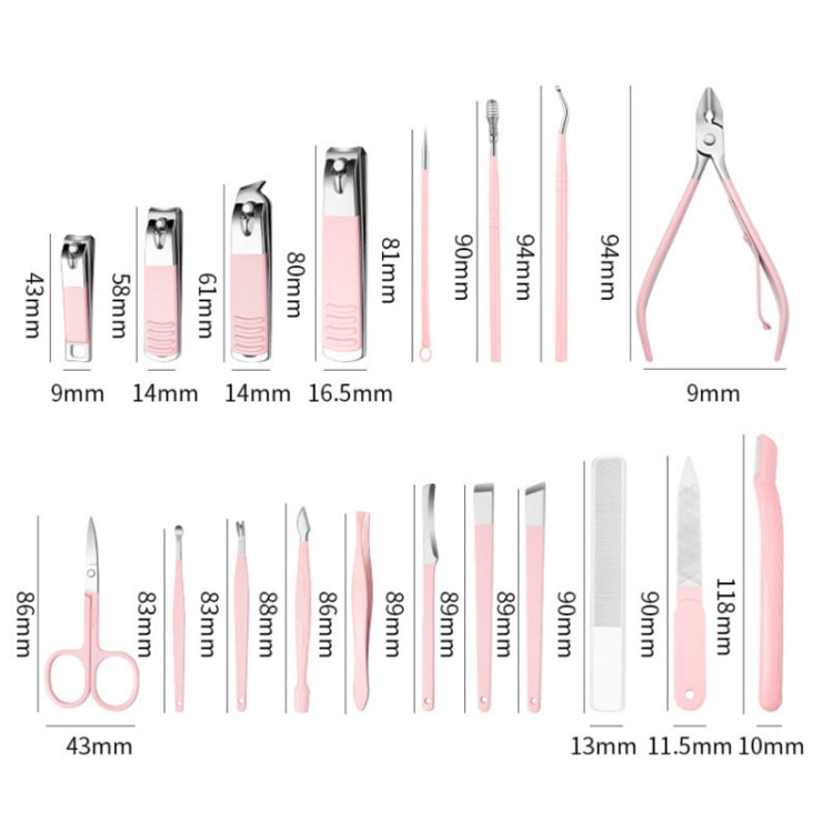 Stainless Steel Nail Clipper Set Beauty Eyebrow Trimmer, Color: 26 PCS/Set Silver - Nail Clipper by buy2fix | Online Shopping UK | buy2fix