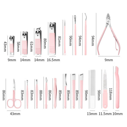 Stainless Steel Nail Clipper Set Beauty Eyebrow Trimmer, Color: 26 PCS/Set Silver - Nail Clipper by buy2fix | Online Shopping UK | buy2fix