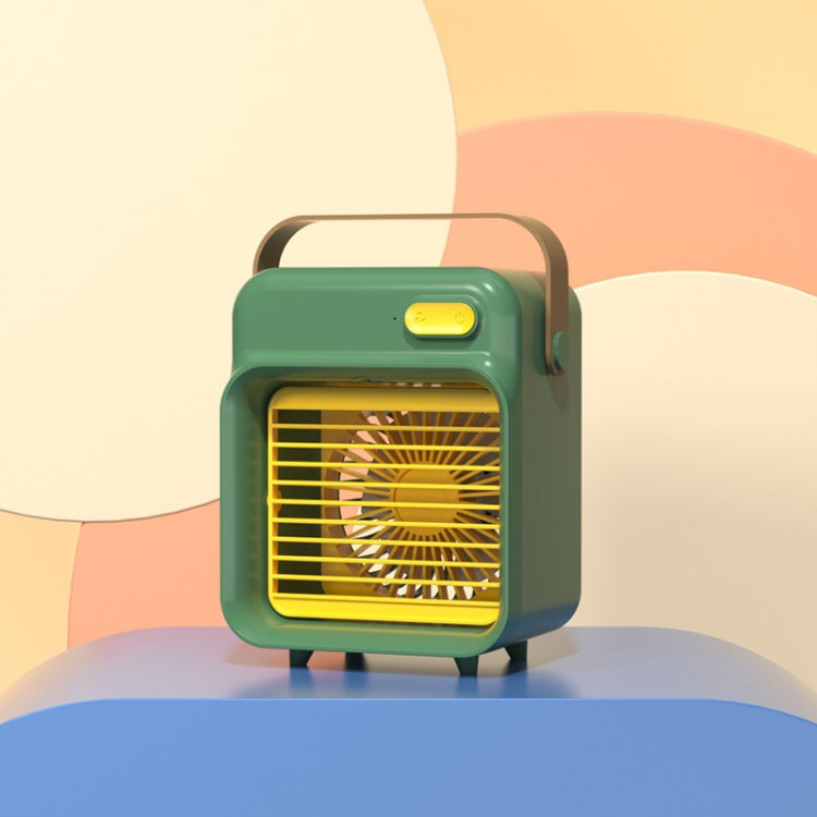 F05 USB Portable Mini Multifunctional Spray Cooling Fan, Spec: Plug-in Model (Green) by buy2fix