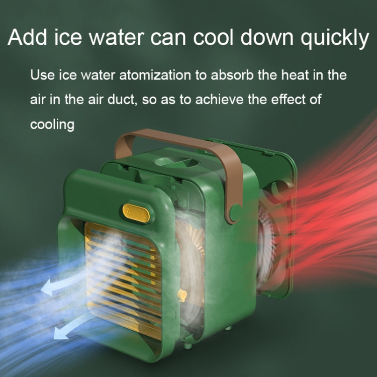 F05 USB Portable Mini Multifunctional Spray Cooling Fan, Spec: Plug-in Model (Green) by buy2fix