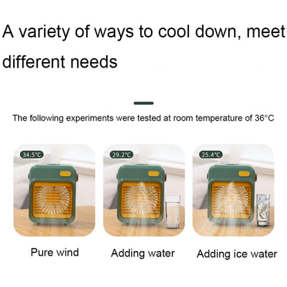 F05 USB Portable Mini Multifunctional Spray Cooling Fan, Spec: Plug-in Model (Green) by buy2fix