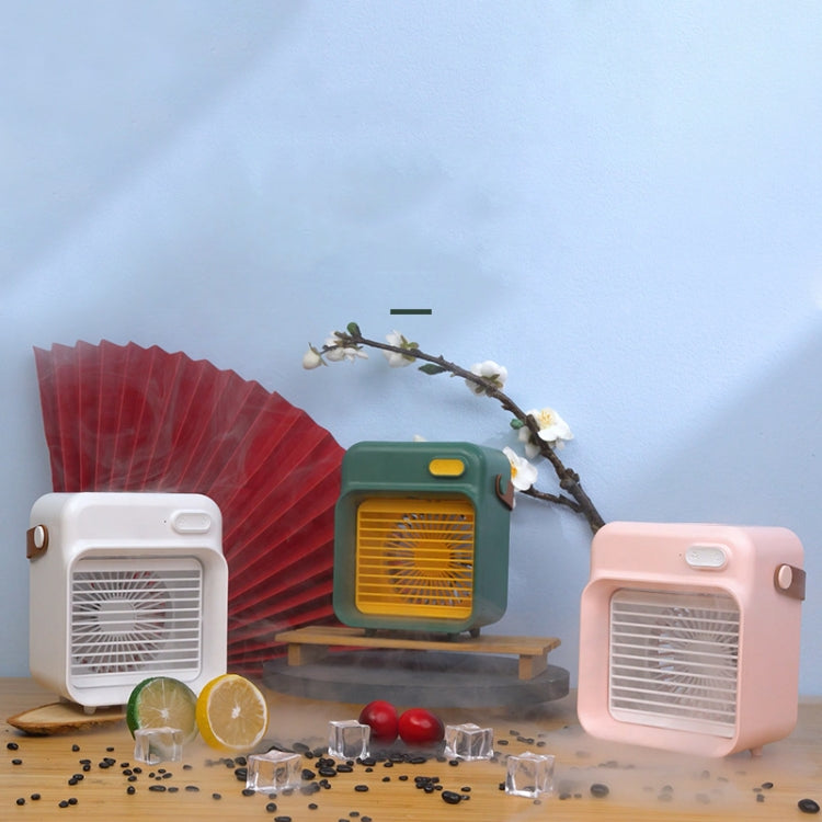 F05 USB Portable Mini Multifunctional Spray Cooling Fan, Spec: Plug-in Model (Green) by buy2fix