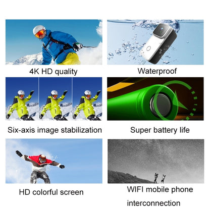 Thumb Action Camera 4K HD Anti-shake WiFi Camera(White) - Video Cameras by buy2fix | Online Shopping UK | buy2fix