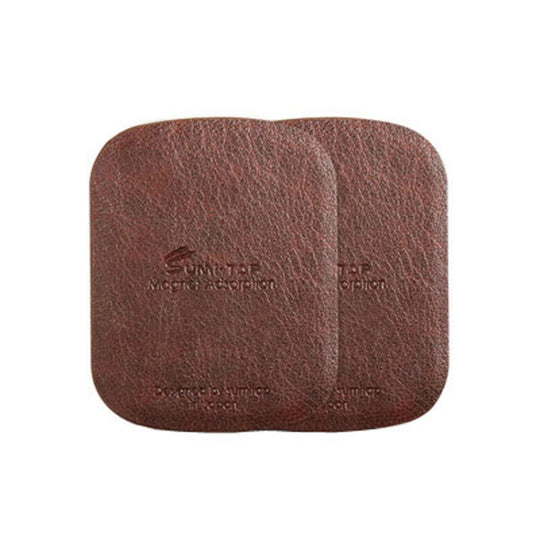 SUMITAP STHP-C40 Leather Square Magnetic Sheet Magnetic Car Phone Holder Accessories(Brown)