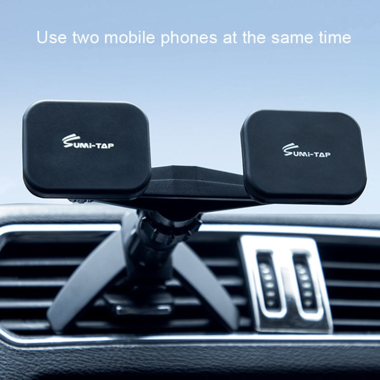 SUMITAP STH-S44Y Car Mobile Phone Double Head Magnetic Stand(Blue) - Universal Car Holders by SUMITAP | Online Shopping UK | buy2fix