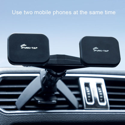 SUMITAP STH-S44Y Car Mobile Phone Double Head Magnetic Stand(Gray) - Universal Car Holders by SUMITAP | Online Shopping UK | buy2fix