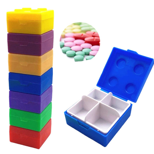 SD-J-406 28 Grids Portable Colorful Compartment Detachable Plastic Building Block Pill Box(As Show) - Pill Boxes by buy2fix | Online Shopping UK | buy2fix