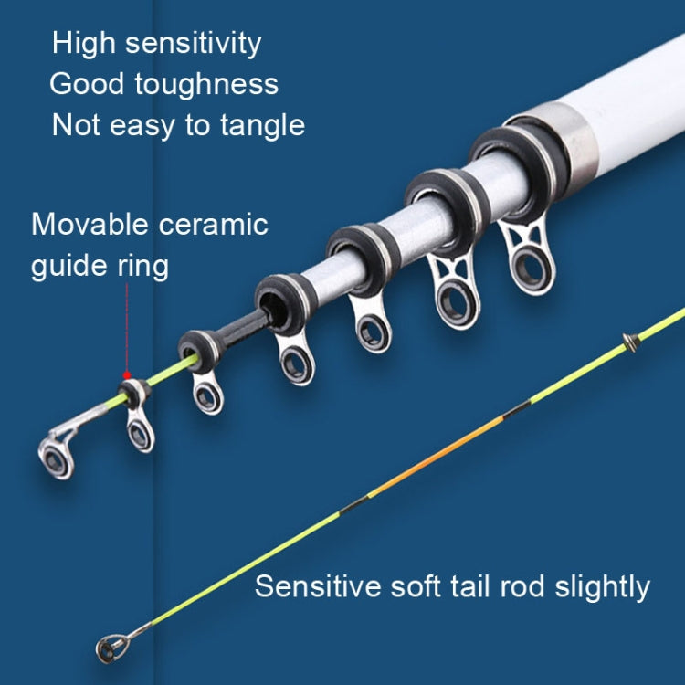 Soft Tailed Small Rod Retracting Short Raft Fishing Rod, Length: 2.1m by buy2fix