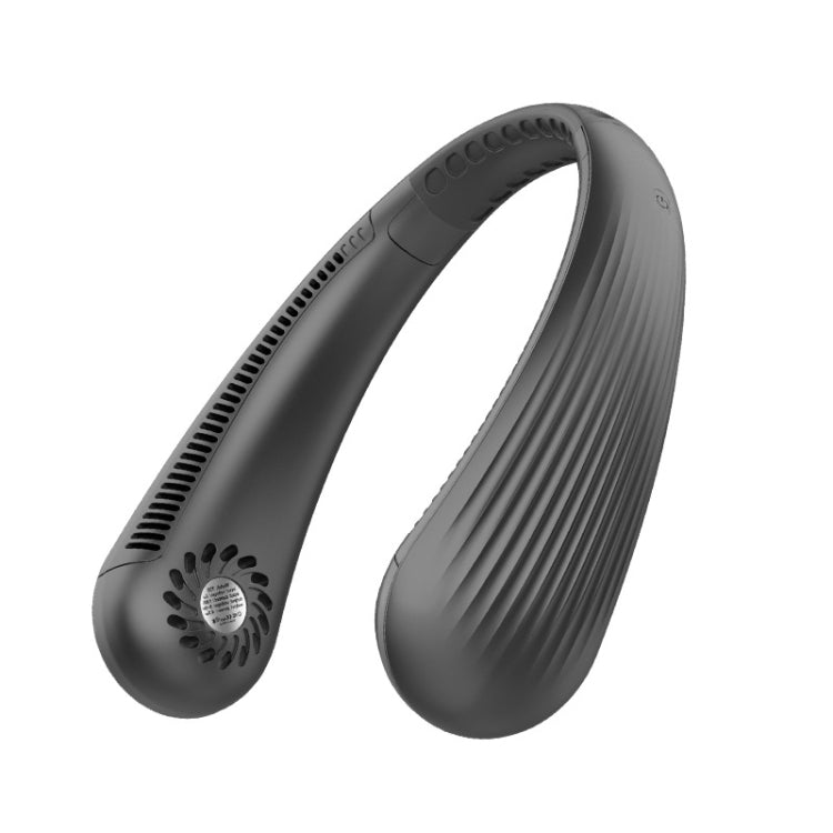 Lazy Hanging Neck Fan Bladeless Silent Sports Fan,Model: T36 Black 3000 mAh by buy2fix