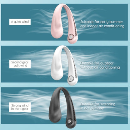 Lazy Hanging Neck Fan Bladeless Silent Sports Fan,Model: T36 Black 3000 mAh by buy2fix