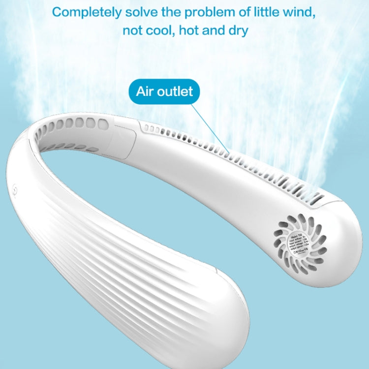 Lazy Hanging Neck Fan Bladeless Silent Sports Fan,Model: T36 Black 3000 mAh by buy2fix