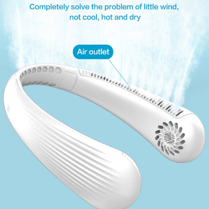 Lazy Hanging Neck Fan Bladeless Silent Sports Fan,Model: T36 Black 3000 mAh by buy2fix