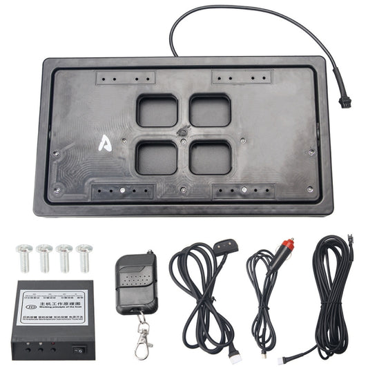 US Standard Car Flip Retractable License Plate Holder Hidden Shutter Cover License Plate Holder - License Plate Covers & Frames by buy2fix | Online Shopping UK | buy2fix