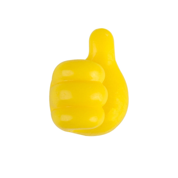 10 PCS Non-punching And Non-marking Adhesive Thumb Hook Cable Organizer(Yellow) - Shelf & Hooks by buy2fix | Online Shopping UK | buy2fix
