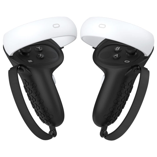 VR Controller Anti-collision Half-pack Silicone Protective Cover For Oculus Quest 2(Black) - VR Accessories by buy2fix | Online Shopping UK | buy2fix